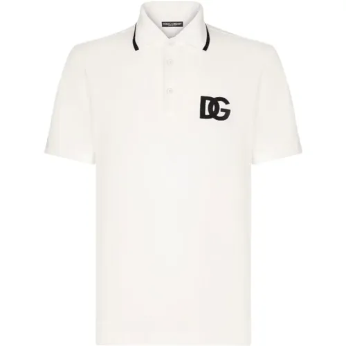 Sophisticated Logo-Embroidered Polo Shirt , male, Sizes: 2XL, M, XL, L - Dolce & Gabbana - Modalova
