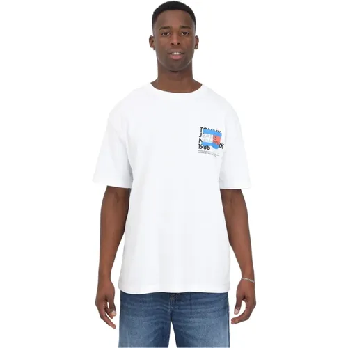 Weiße T-Shirt mit New York Logo , Herren, Größe: XL - Tommy Jeans - Modalova