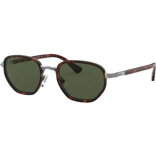 Wayfarer Sunglasses in Silver Tinted Green , male, Sizes: 50 MM - Persol - Modalova