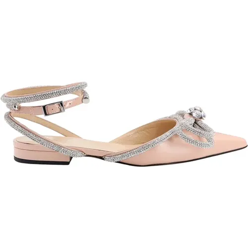 Ballerina Shoes with Adjustable Strap and Jewel Detail , female, Sizes: 5 UK - Mach & Mach - Modalova