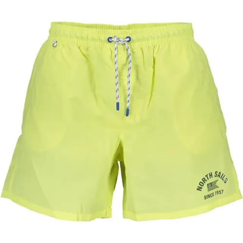 Gelbe Herren Badeboxershorts , Herren, Größe: M - North Sails - Modalova