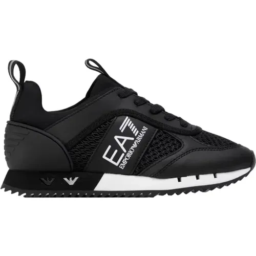 Schwarze Lässige Synthetik-Sneakers - Emporio Armani EA7 - Modalova