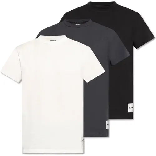 Marken T-Shirt Dreierpack , Herren, Größe: XL - Jil Sander - Modalova