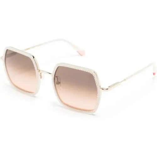 Weiße Sonnenbrille für den Alltagsstil , Damen, Größe: 53 MM - Etnia Barcelona - Modalova