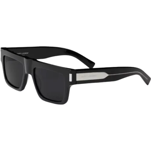 Flat-Top Sunglasses with Thick Square Wellington Frames , male, Sizes: ONE SIZE - Saint Laurent - Modalova