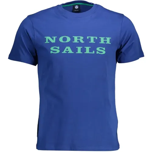 Blauer Print Rundhals Tee - North Sails - Modalova