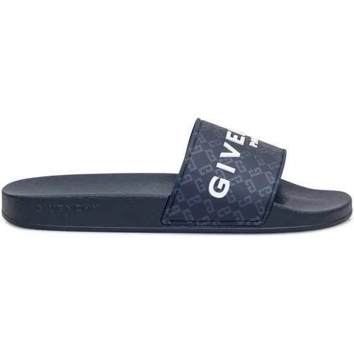 Blaue Flache Sandalen mit geformter Sohle , Herren, Größe: 41 EU - Givenchy - Modalova