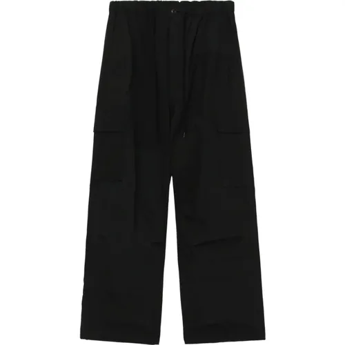 Schwarze Weite Beinhose , Herren, Größe: S - Comme des Garçons - Modalova