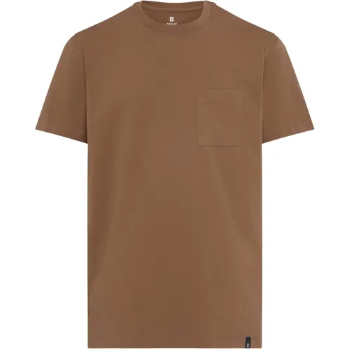 Australisches Baumwoll-Jersey T-Shirt , Herren, Größe: L - Boggi Milano - Modalova