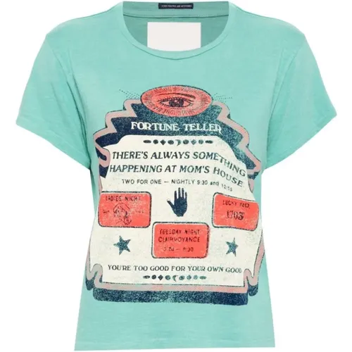 Fortune Print T-Shirt , Damen, Größe: XS - Mother - Modalova