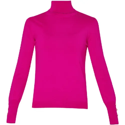 Shocking Magenta Knit Sweater , female, Sizes: S, L, M, XS, XL - Liu Jo - Modalova