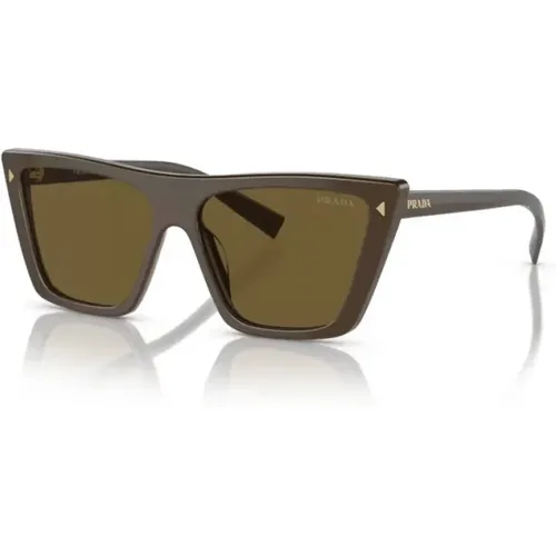 Sophisticated Acetate Sunglasses , unisex, Sizes: 55 MM - Prada - Modalova