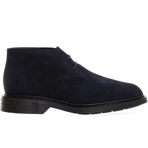 Blue Ankle Boots for Men , male, Sizes: 7 UK, 6 1/2 UK, 5 UK, 10 UK - Hogan - Modalova