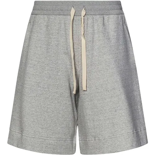 Grey Cotton Drawstring Shorts , male, Sizes: S - Jil Sander - Modalova