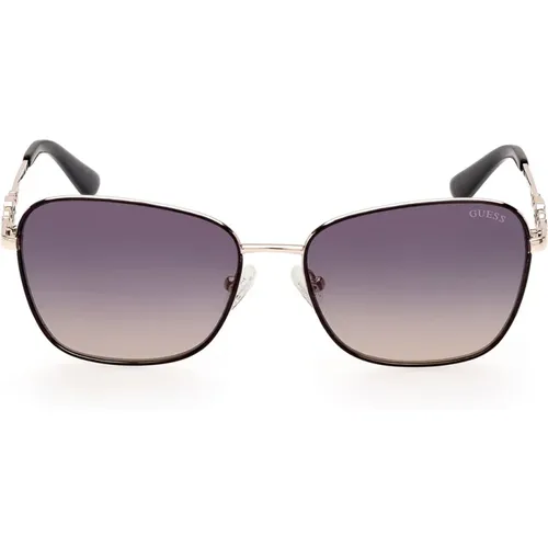 Elegant Square Sunglasses with Gold Metal Frame , female, Sizes: 53 MM - Guess - Modalova