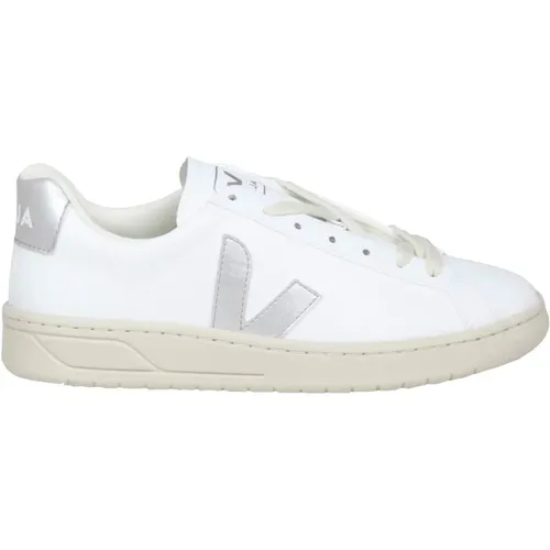 Weiße/Silberne Leder Sneakers Aw23 - Veja - Modalova
