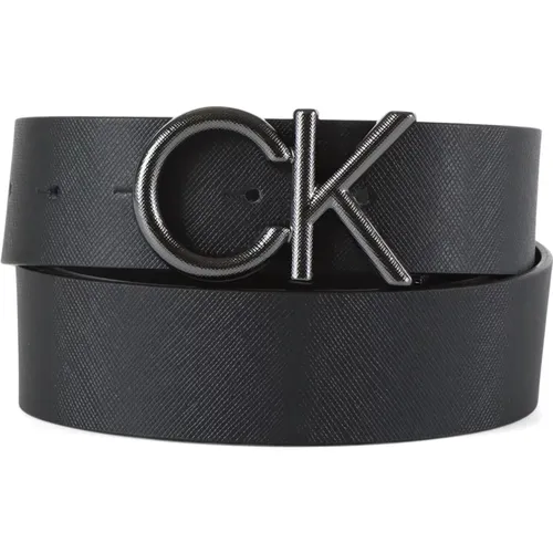 Leather Belt with Logo Buckle , male, Sizes: 100 CM - Calvin Klein - Modalova
