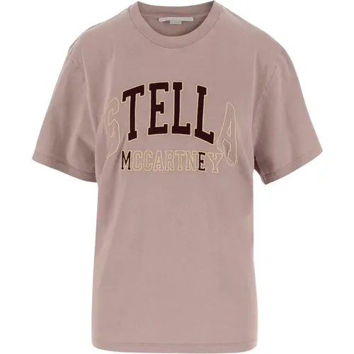 Baumwolle Logo Crew Neck T-shirt - Stella Mccartney - Modalova