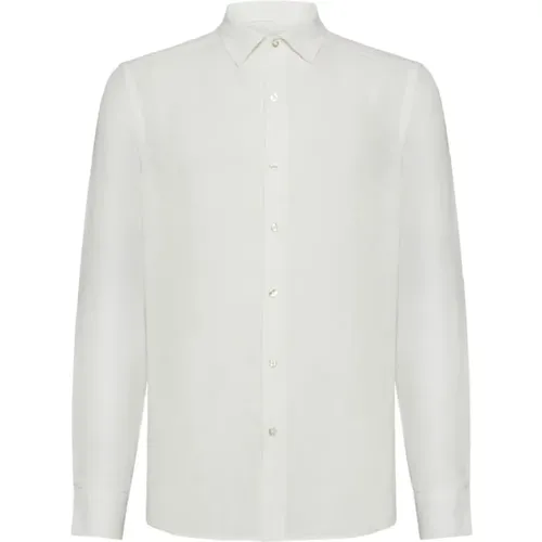 Leinenhemd Weiß Slim Fit , Herren, Größe: 2XL - Peuterey - Modalova