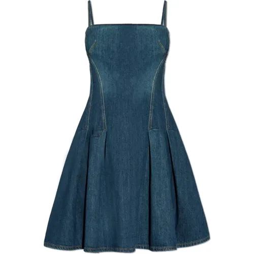 Ausgestelltes Denimkleid - alexander mcqueen - Modalova