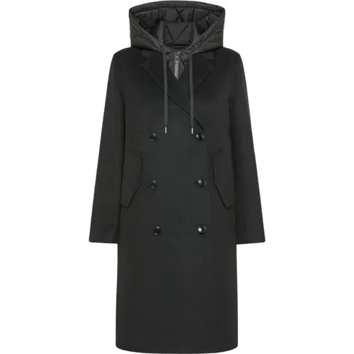 Double-breasted wool coat with detachable vest , female, Sizes: XS, S, M - Seventy - Modalova