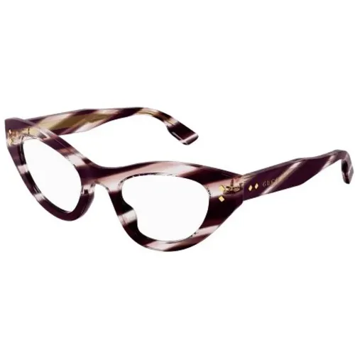 Gg1083O Havana Transparent Glasses , unisex, Sizes: 49 MM - Gucci - Modalova