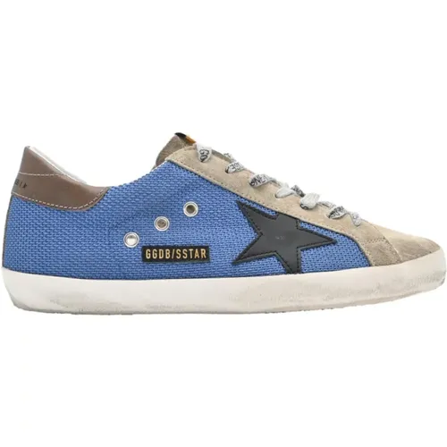 Blue Black Star Sneakers , male, Sizes: 9 UK - Golden Goose - Modalova