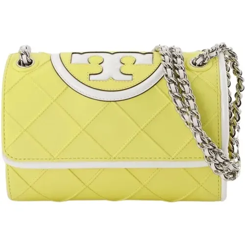 Small Fleming Crossbody Bag - /White Leather , female, Sizes: ONE SIZE - TORY BURCH - Modalova