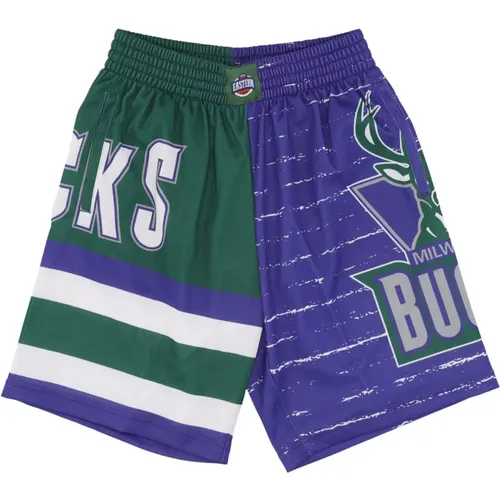 Milwaukee Bucks Basketball Shorts , Herren, Größe: L - Mitchell & Ness - Modalova