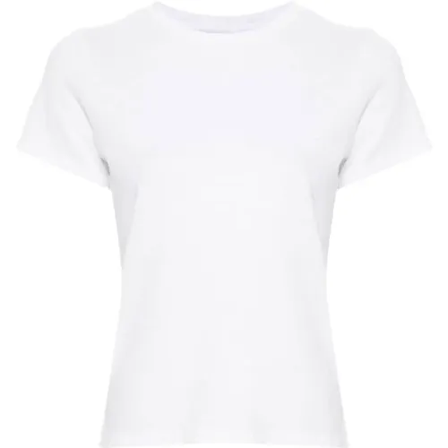 Weiße Baumwoll-Crew-Neck-T-Shirt - Khaite - Modalova