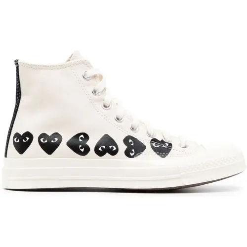 Weiße Multi Heart Sneakers - Comme des Garçons Play - Modalova