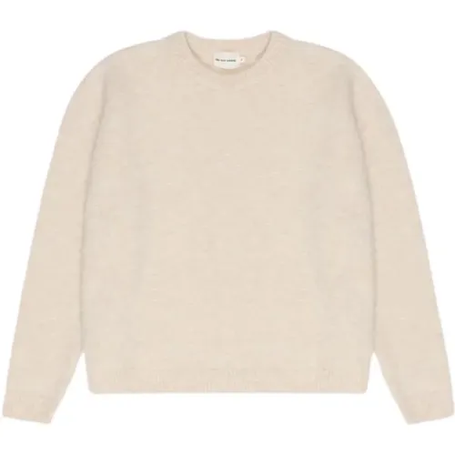 Weicher Vanilla Cream Pullover mit Rippdetails , Damen, Größe: L - The New Society - Modalova