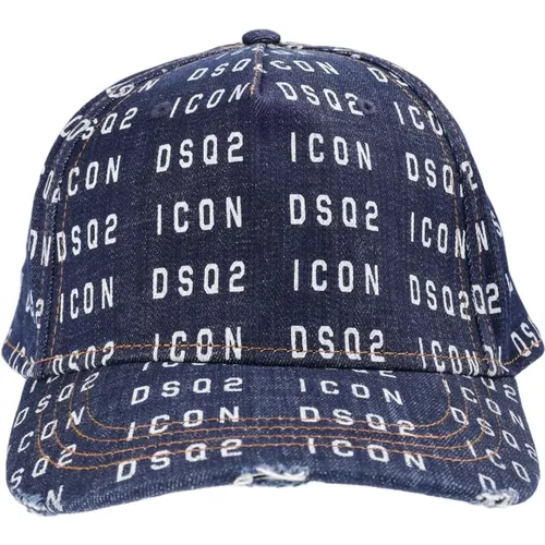 Denim Icon Baseball Cap , male, Sizes: ONE SIZE - Dsquared2 - Modalova