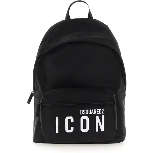 Iconic Backpack Elevate Style China Crafted , male, Sizes: ONE SIZE - Dsquared2 - Modalova