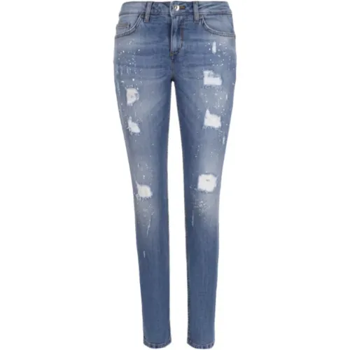 Bottom Up Jeans mit Perlenverzierung , Damen, Größe: W28 - Liu Jo - Modalova