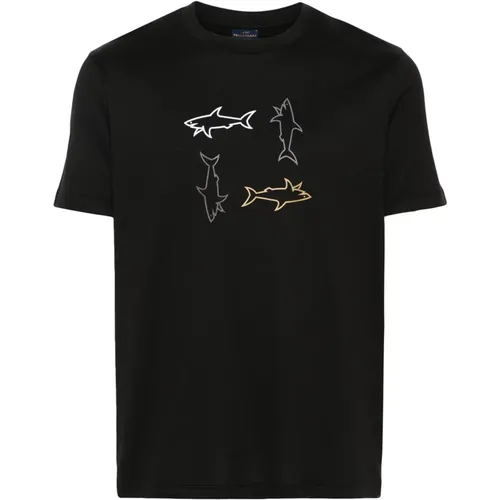 Baumwoll T-Shirt, 100% Baumwolle , Herren, Größe: XL - PAUL & SHARK - Modalova