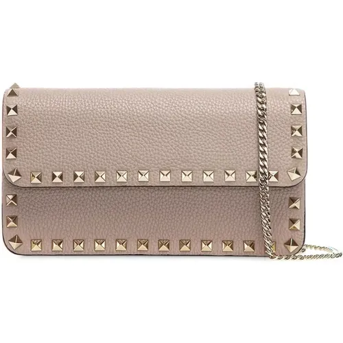 Elegant Leather Clutch Bag , female, Sizes: ONE SIZE - Valentino Garavani - Modalova