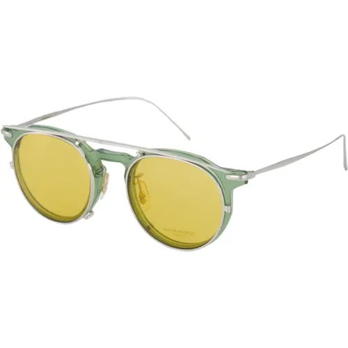 Round Optical Clip-On Sunglasses Washes Sage , unisex, Sizes: S - Oliver Peoples - Modalova