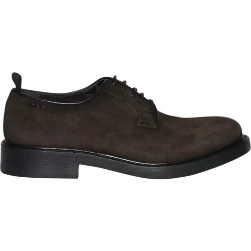 Suede derby lace-up shoes , male, Sizes: 7 1/2 UK, 8 1/2 UK, 8 UK - Alexander Hotto - Modalova