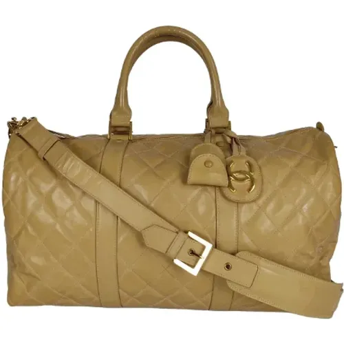 Vintage Leather Chanel Travel Bag , female, Sizes: ONE SIZE - Chanel Vintage - Modalova