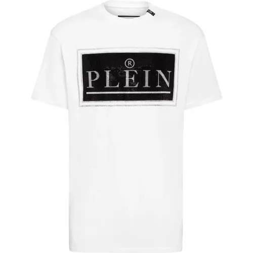 Weiße Stones T-Shirt , Herren, Größe: L - Philipp Plein - Modalova
