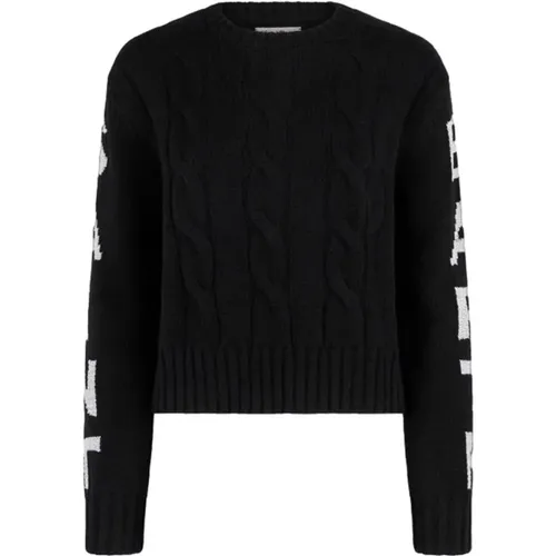 Schwarzer Twisted Crew Neck Pullover - MC2 Saint Barth - Modalova