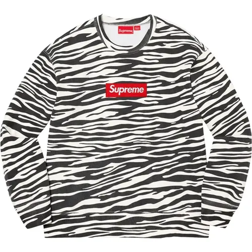 Limitierte Auflage Zebra Crewneck Pullover , Herren, Größe: XL - Supreme - Modalova