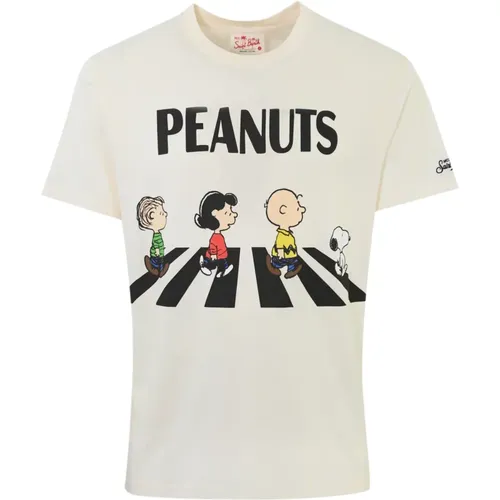 Baumwoll-T-Shirt mit Peanuts-Druck , Herren, Größe: XL - MC2 Saint Barth - Modalova