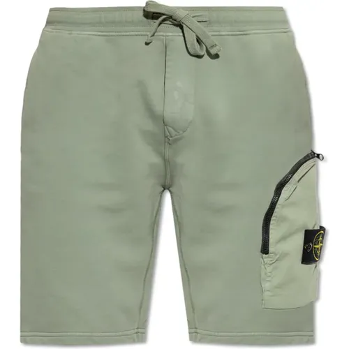 Shorts mit Logo , Herren, Größe: L - Stone Island - Modalova