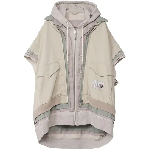 Layered Cotton Jacket , male, Sizes: M, L - Mihara Yasuhiro - Modalova