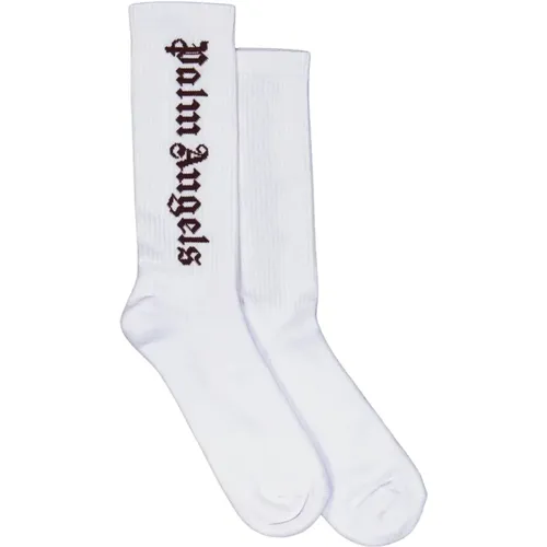 Logo Long Socks , male, Sizes: S/M - Palm Angels - Modalova