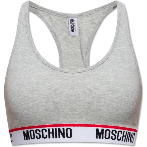 Crop Top mit Logo , Damen, Größe: XS - Moschino - Modalova
