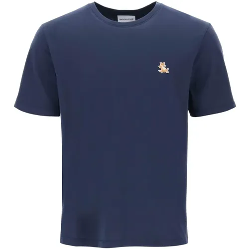 Maison Kitsune Chillax Fox T Shirt , male, Sizes: L, M, XS, S - Maison Kitsuné - Modalova