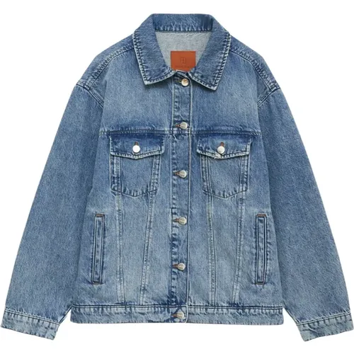 Denimjacke mit silbernen Knöpfen - Anine Bing - Modalova